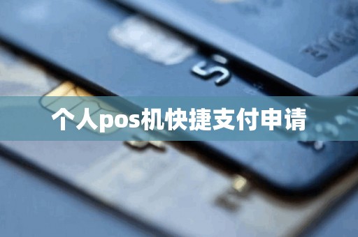 个人pos机快捷支付申请