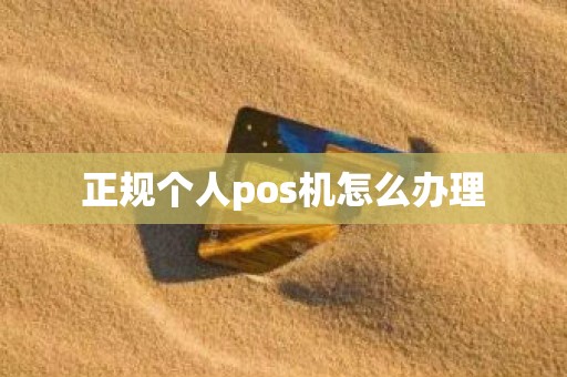 正规个人pos机怎么办理