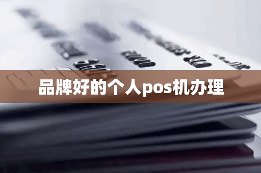 品牌好的个人pos机办理
