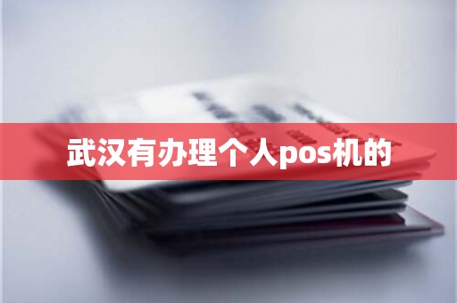 武汉有办理个人pos机的