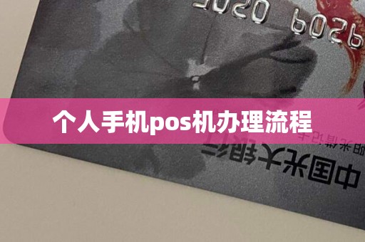 个人手机pos机办理流程