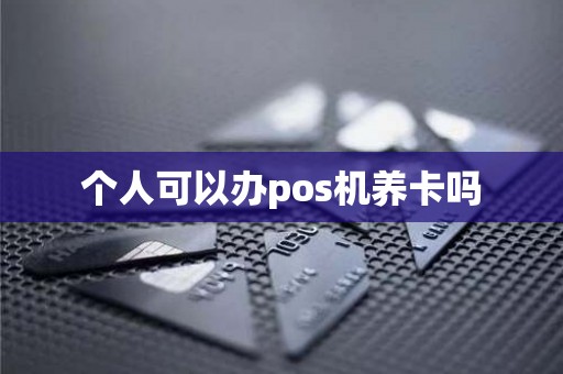 个人可以办pos机养卡吗