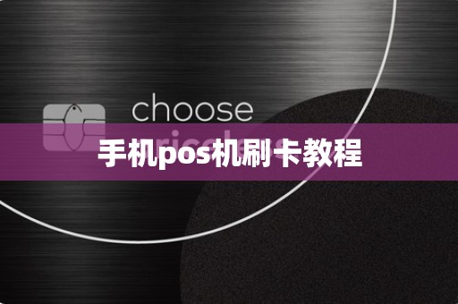 手机pos机刷卡教程