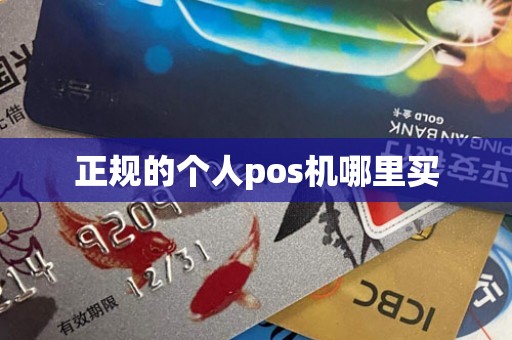 正规的个人pos机哪里买