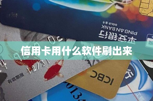 信用卡用什么软件刷出来