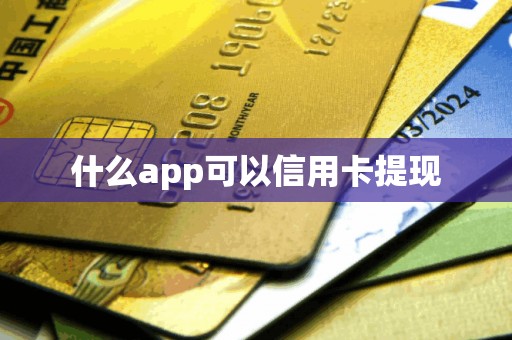 什么app可以信用卡提现