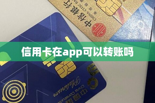 信用卡在app可以转账吗