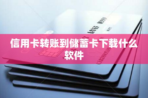 信用卡转账到储蓄卡下载什么软件