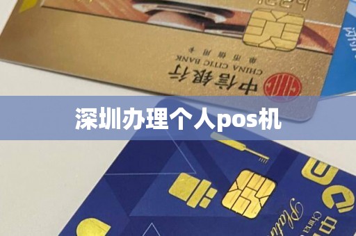 深圳办理个人pos机
