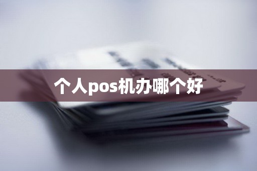 个人pos机办哪个好