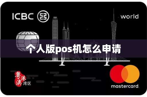 个人版pos机怎么申请