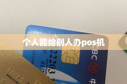 个人能给别人办pos机