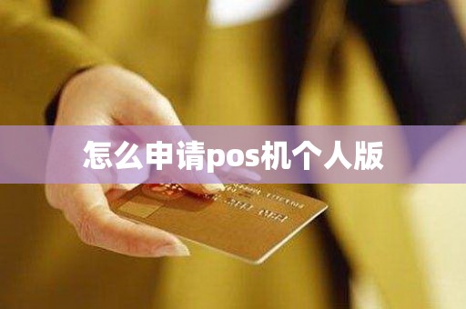 怎么申请pos机个人版