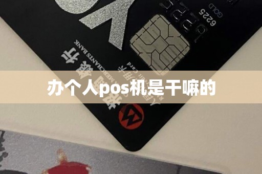 办个人pos机是干嘛的