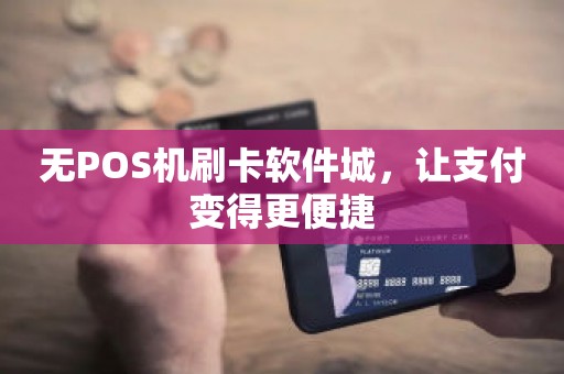 无POS机刷卡软件城，让支付变得更便捷