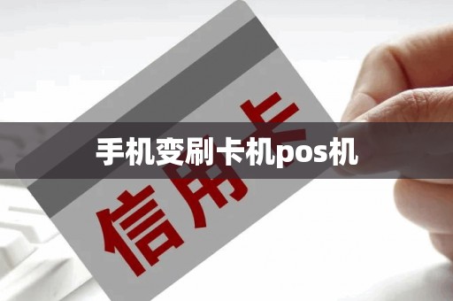 手机变刷卡机pos机