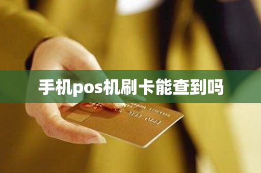 手机pos机刷卡能查到吗