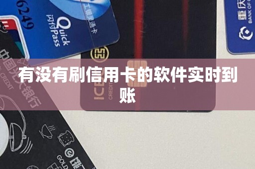 有没有刷信用卡的软件实时到账