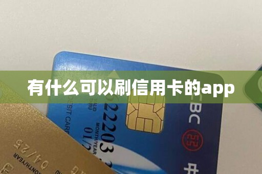 有什么可以刷信用卡的app
