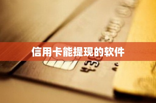 信用卡能提现的软件