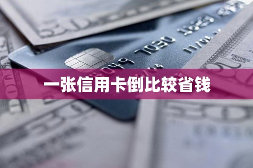 一张信用卡倒比较省钱